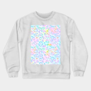 Cute Tie Dye Rainbow Boho Leopard Print Crewneck Sweatshirt